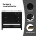 36' Bathroom Vanity without Sink, Cabinet Base Only, One Cabinet and three Drawers, Black Default -DTYStore