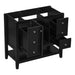 36' Bathroom Vanity without Sink, Cabinet Base Only, One Cabinet and three Drawers, Black Default -DTYStore
