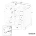 36' Bathroom Vanity without Sink, Cabinet Base Only, Six Drawers, Multi-Functional Drawer Divider, Adjustable Shelf, Grey Default -DTYStore