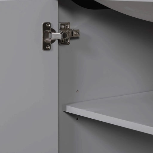 36' Bathroom Vanity without Sink, Cabinet Base Only, Six Drawers, Multi-Functional Drawer Divider, Adjustable Shelf, Grey Default -DTYStore