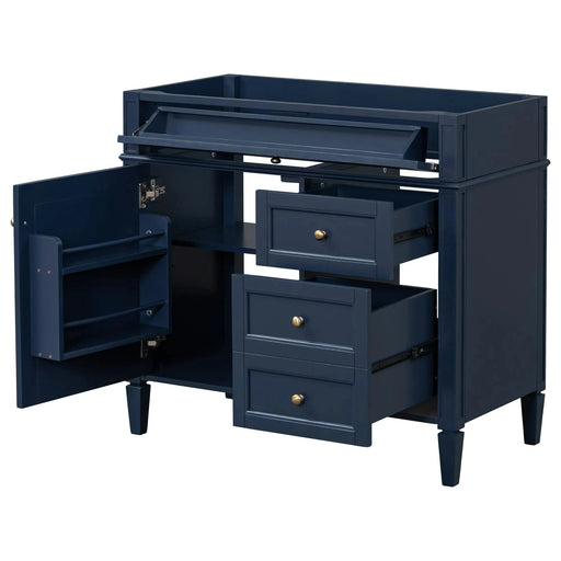 36'' Bathroom Vanity without Top Sink, Modern Bathroom Storage Cabinet with 2 Drawers and a Tip-out Drawer, Solid Wood Frame (NOT INCLUDE BASIN SINK) Default -DTYStore