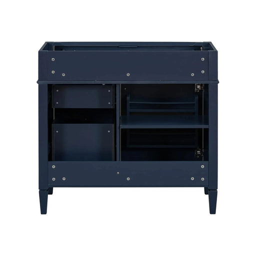 36'' Bathroom Vanity without Top Sink, Modern Bathroom Storage Cabinet with 2 Drawers and a Tip-out Drawer, Solid Wood Frame (NOT INCLUDE BASIN SINK) Default -DTYStore