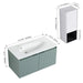 36' Floating Bathroom Vanity with Drop-Shaped Resin Sink and Side Cabinet & Soft Close Doors, 00212WHK-05836GGE Combination Cabinet(KD-Packing) Default -DTYStore