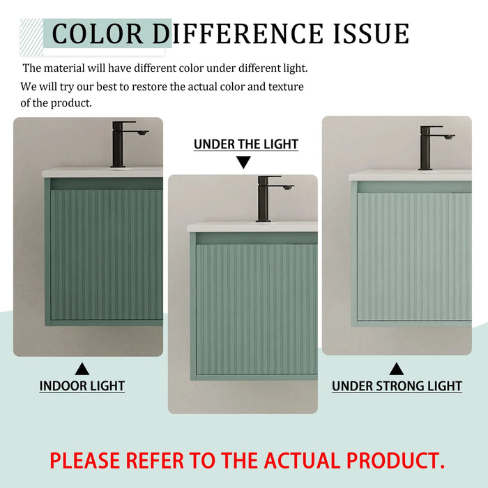 36' Floating Bathroom Vanity with Drop-Shaped Resin Sink and Side Cabinet & Soft Close Doors, 00212WHK-05836GGE Combination Cabinet(KD-Packing) Default -DTYStore