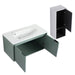 36' Floating Bathroom Vanity with Drop-Shaped Resin Sink and Side Cabinet & Soft Close Doors, 00212WHK-05836GGE Combination Cabinet(KD-Packing) Default -DTYStore