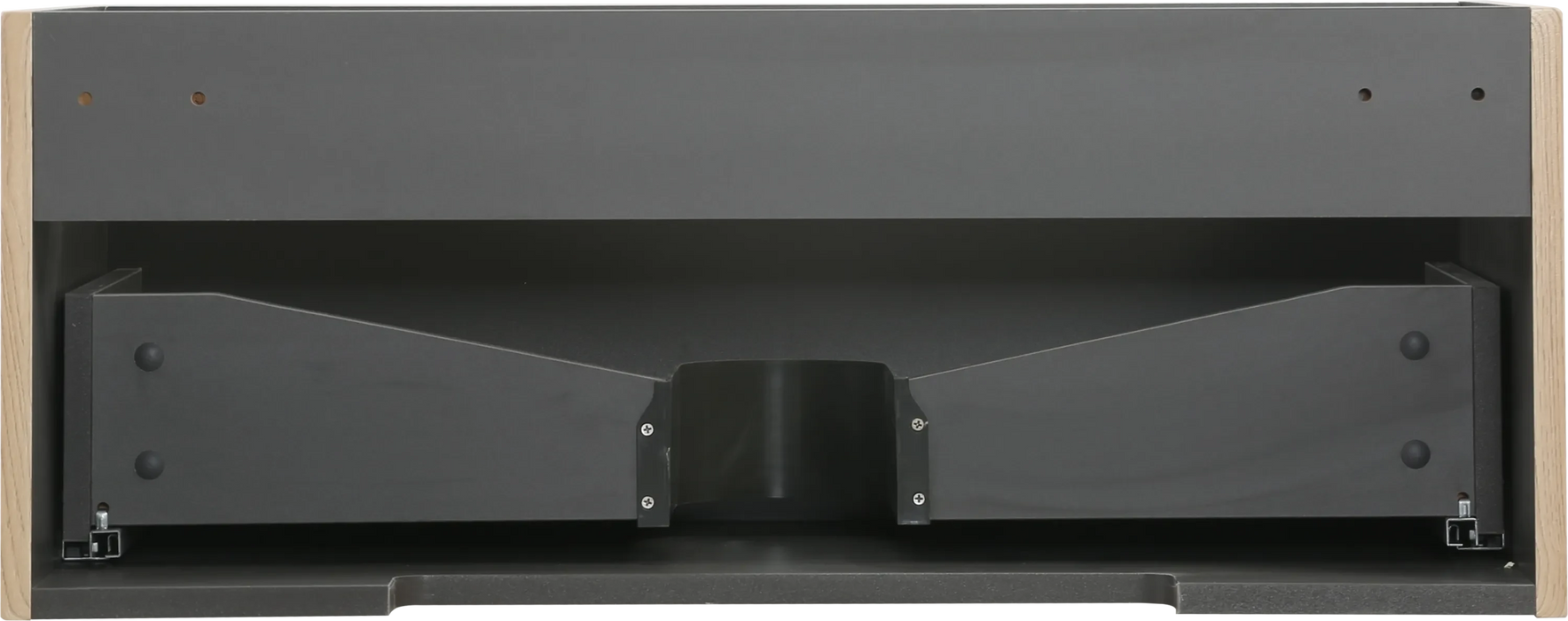 36'' Floating Bathroom Vanity with Sink Combo, Modern Wall-Mounted Striped Bathroom Storage Cabinet with Soft-Close Drawer and Glossy White Solid Surface Basin, Natural Oak 24V16-36NOW Default -DTYStore