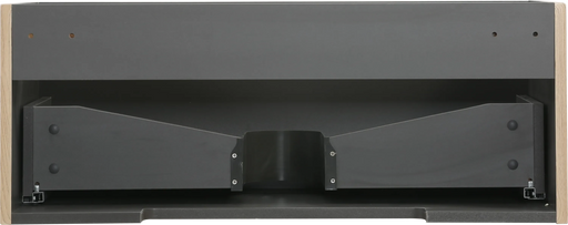 36'' Floating Bathroom Vanity with Sink Combo, Modern Wall-Mounted Striped Bathroom Storage Cabinet with Soft-Close Drawer and Glossy White Solid Surface Basin, Natural Oak 24V16-36NOW Default -DTYStore