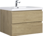 36' Floating Bathroom Vanity with Sink, Modern Wall-Mounted Bathroom Storage Vanity Cabinet with Resin Top Basin and Soft Close Drawers, Natural Oak 24V11-36NO Default -DTYStore