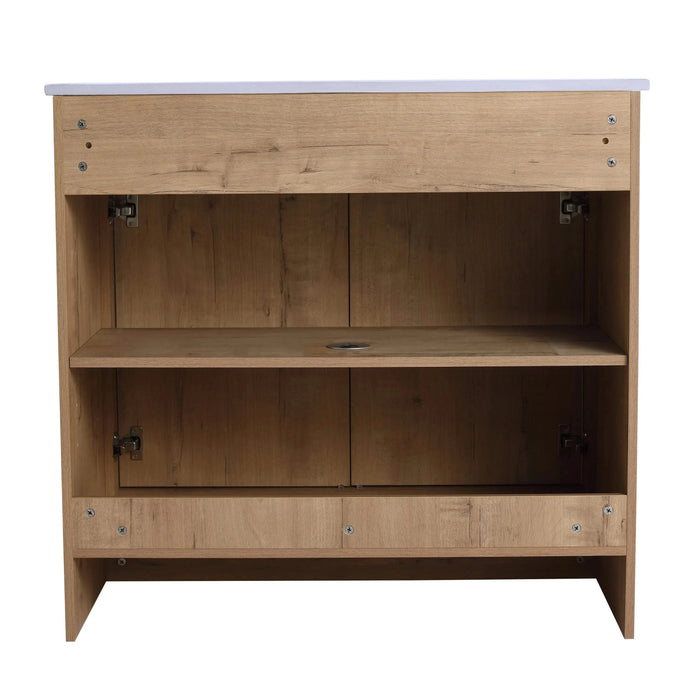 36' Freestanding Bathroom Vanity & 2 Soft-Close Cabinet Doors ((KD-PACKING),Only Vanity without Top-BVB02436IMO Default -DTYStore