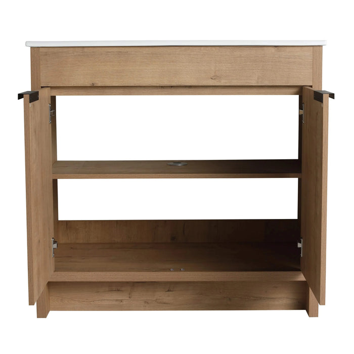 36' Freestanding Bathroom Vanity & 2 Soft-Close Cabinet Doors ((KD-PACKING),Only Vanity without Top-BVB02436IMO Default -DTYStore