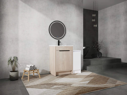 36 Inch Freestanding Bathroom Vanity with Ceramic Sink and Storage Cabinets, Soft Closing Door, 02424+0312 Combination Cabinet, KD-Package Default -DTYStore
