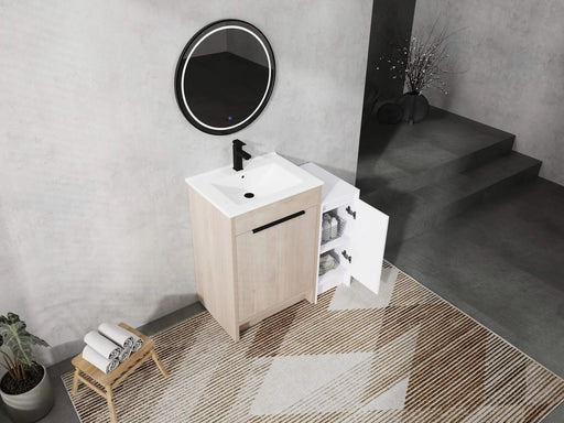 36 Inch Freestanding Bathroom Vanity with Ceramic Sink and Storage Cabinets, Soft Closing Door, 02424+0312 Combination Cabinet, KD-Package Default -DTYStore