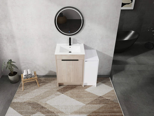 36 Inch Freestanding Bathroom Vanity with Ceramic Sink and Storage Cabinets, Soft Closing Door, 02424+0312 Combination Cabinet, KD-Package Default -DTYStore