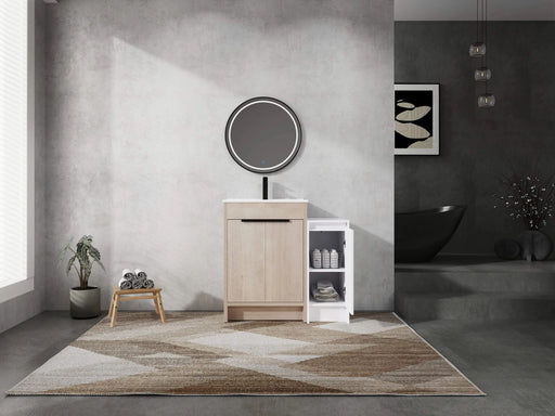 36 Inch Freestanding Bathroom Vanity with Ceramic Sink and Storage Cabinets, Soft Closing Door, 02424+0312 Combination Cabinet, KD-Package Default -DTYStore