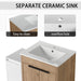 36 Inch Freestanding Bathroom Vanity with Ceramic Sink and Storage Cabinets, Soft Closing Door, 02424IMO+0312 Combination Cabinet, KD-Package Default -DTYStore