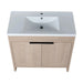 36 Inch Freestanding Bathroom Vanity with White Resin Sink & 2 Soft-Close Cabinet Doors (BVB02436PLO-GRB3640) Default -DTYStore
