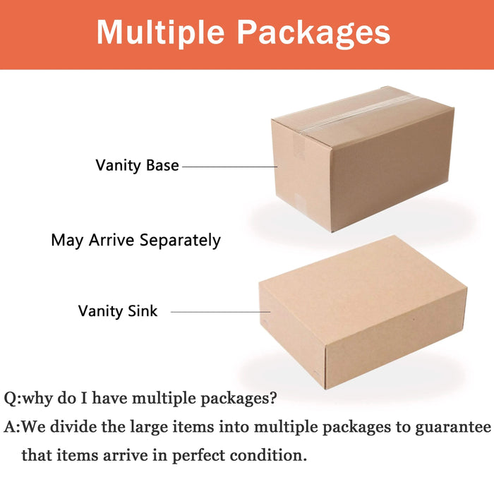 36 Inch Freestanding Bathroom Vanity with White Resin Sink & 2 Soft-Close Cabinet Doors (BVB02436PLO-GRB3640) Default -DTYStore