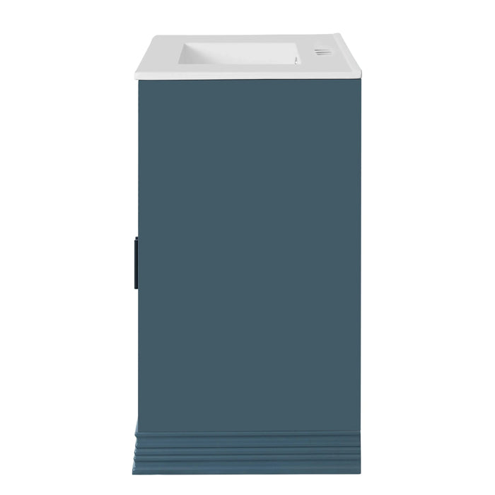 36' Luxurious Bathroom Vanity with Ceramic Sink, Bathroom Vanities Cabinet with 2 large Soft Closing Doors, Solid Wood Frame Bathroom Storage Cabinet Default -DTYStore