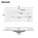 36' Single Bathroom Basin Sink, Vanity Top Only, 3-Faucet Holes, Resin (OLD SKU: WF310598AAK) Default -DTYStore