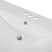 36' Single Bathroom Vanity Top with White Basin, 3-Faucet Holes, Ceramic, White Default -DTYStore