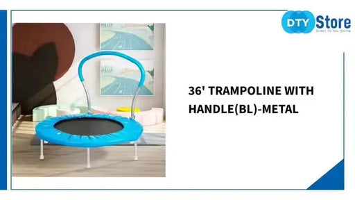 36' TRAMPOLINE WITH HANDLE(BL)-METAL Default -DTYStore