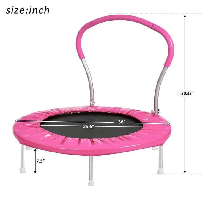 36' TRAMPOLINE WITH HANDLE(PI)-METAL Default -DTYStore