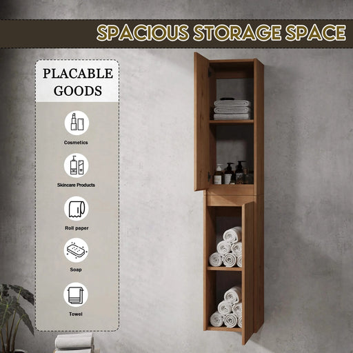 36' Wall-Mounted Bathroom Vanity With Sink and Side Cabinet, Soft Close Doors,00112IMOx2-0624IMO-0612GWH Combination Cabinet(KD-Packing) Default -DTYStore