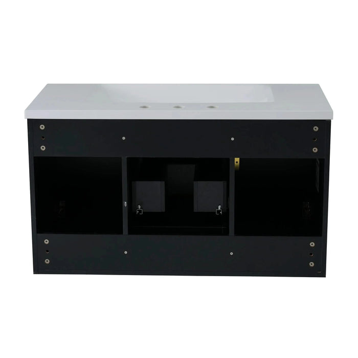 36'' Wall Mounted Bathroom Vanity with Resin Sink, Floating Bathroom Storage Cabinet with 2 Drawers, Solid Wood Bathroom Cabinet (Same as N710S236003B) Default -DTYStore