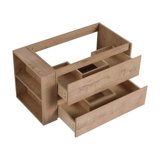 36' Wall Mounting Bathroom Vanity With Ceramic Sink, Soft Close Drawer Default -DTYStore