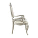 Bently Fabric & Champagne Finish Arm Chair (Set of 2) - DTYStore