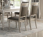Luxury Silver Accent Tufted Upholstered Chairs Set of 2 Dining Side Chairs - DTYStore