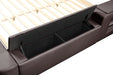 Smart Multifunctional Queen Size Bed Made with Wood in Brown - DTYStore