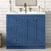 36inch Bathroom Vanity with Ceramic Sink, Bathroom Storage Cabinet with 2 Drawers& Shelf, Solid Wood and MDF Board, Freestanding Bathroom Cabinet (Blue) Default -DTYStore