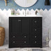 36inch Bathroom Vanity with Sink, Solid Wood Freestanding Bathroom Vanities with 4 Storage Drawers and Shelf, Soft Closing Doors Default -DTYStore