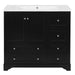 36inch Bathroom Vanity with Sink, Solid Wood Freestanding Bathroom Vanities with 4 Storage Drawers and Shelf, Soft Closing Doors Default -DTYStore