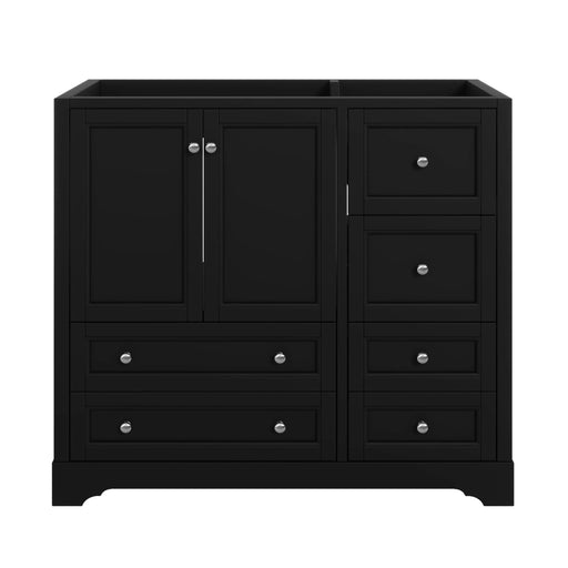 36inch Bathroom Vanity without Sink, Solid Wood Freestanding Bathroom Vanities with 4 Storage Drawers and Shelf, Soft Closing Doors (NOT INCLUDE BASIN SINK) Default -DTYStore
