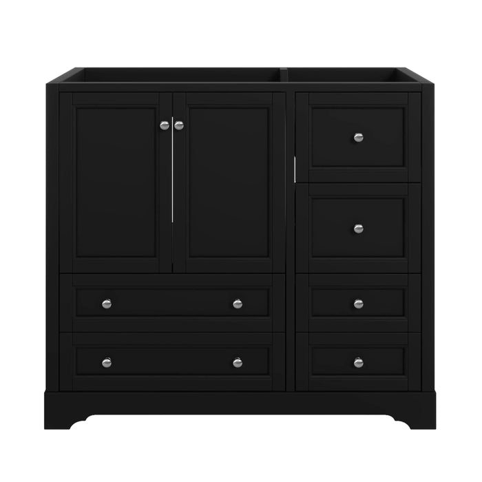 36inch Bathroom Vanity without Sink, Solid Wood Freestanding Bathroom Vanities with 4 Storage Drawers and Shelf, Soft Closing Doors (NOT INCLUDE BASIN SINK) Default -DTYStore