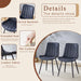 Table and chair set.Modern Black Marble Pattern MDF Dining Table Set - 55'x31.4' with 4 Extended Seat Cushion PU Dining Chairs.Black Cushion.Iron Pipe Spraying Chair Legs. - DTYStore