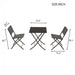 Rattan Patio Bistro Set, 3 Piece Foldable Outdoor Patio Furniture Sets, with Folding Table and Two Chairs, for Garden, Backyard, Pool, Lawn, Porch, Balcony, All Weather Rattan Style - DTYStore