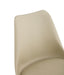 Modern Dining Chairs with Shell Lounge Plastic Seat and GOLDEN STEEL Legs KITEHCN chairs meeting room chairs living room,Set of 4, beige PU - DTYStore