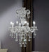 37' In Eilish Silver Crystal 8-Led Light Chandelier Default -DTYStore