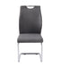 Modern Upholstery Fabric/ Chrome Dining Chair In Gray, Set of 2 - DTYStore