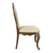 Beige and Antique Oak Side Chair with Nailhead Trim (Set of 2) - DTYStore