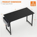 Modern Simple Style Wooden Work Office Desks with Storage,40 Inch,Black - DTYStore