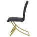 Black and Brass Dining Chairs (Set of 2) - DTYStore