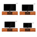 Walnut TV Stand for 70 Inch TV Stands, Media Console Entertainment Center Television Table, 2 Storage Cabinet with Open Shelves for Living Room Bedroom - DTYStore