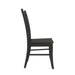 Set of 2 Slat Back Wooden Dining Chairs, Matte Black - DTYStore