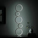 38.5' In Else Nordic 5-Ring Shaped Matte Black Led Metal Table Lamp Default -DTYStore