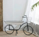38.5x14.5x25.5' Black and White Bicycle Plant Stand Planter Default -DTYStore