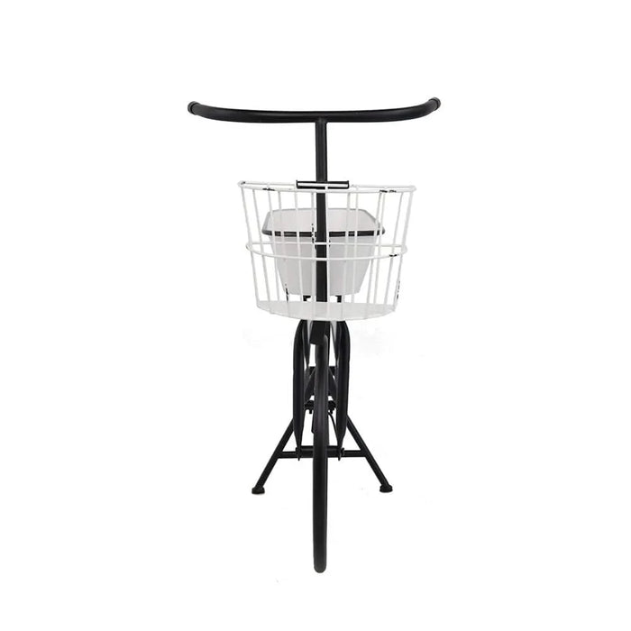 38.5x14.5x25.5' Black and White Bicycle Plant Stand Planter Default -DTYStore